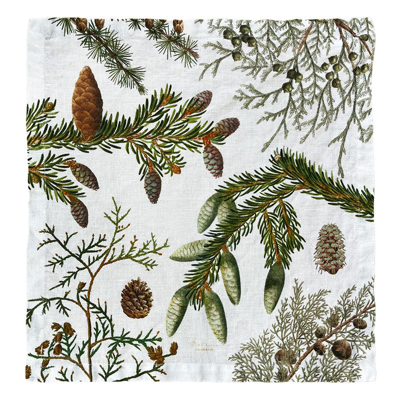 Nature Foliage Linen Napkins Set of Four