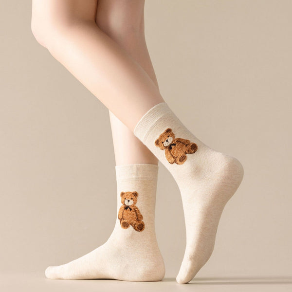 CUTE BROWN BEAR SOCKS