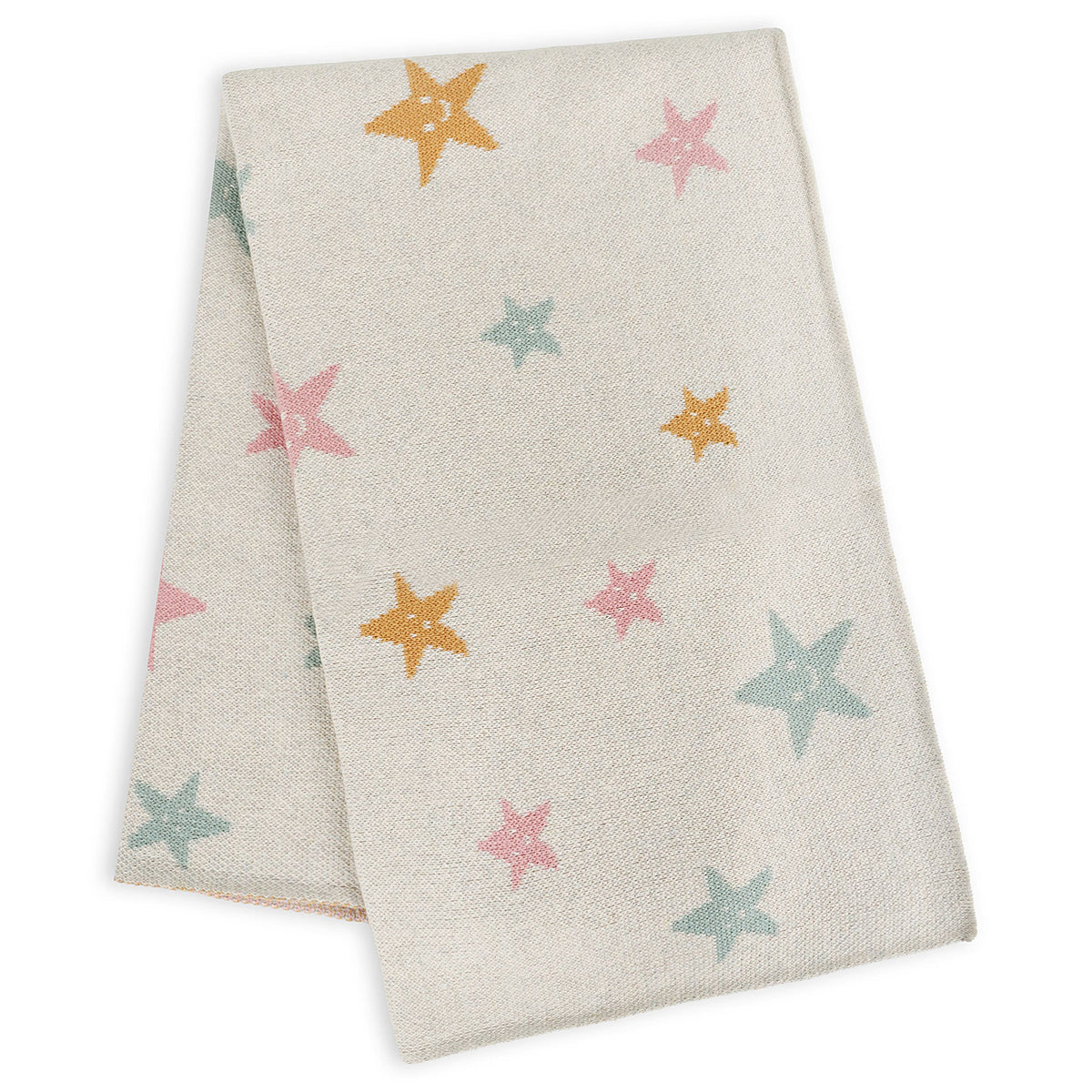 Stars Jacquard Sweater Knit Baby Blanket