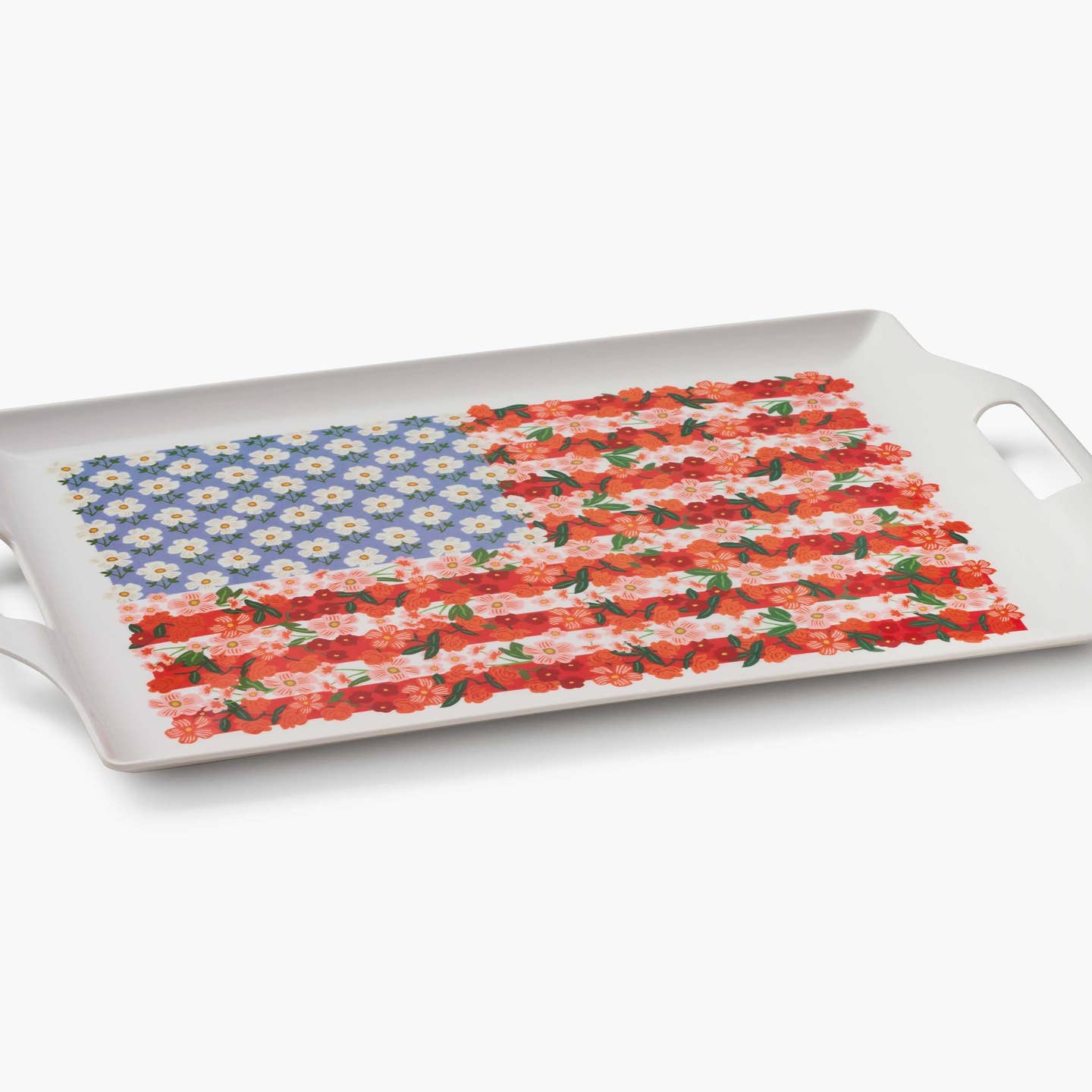 Americana Melamine Serving Platter with Handles