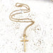 Cross Rustic Peal Necklace
