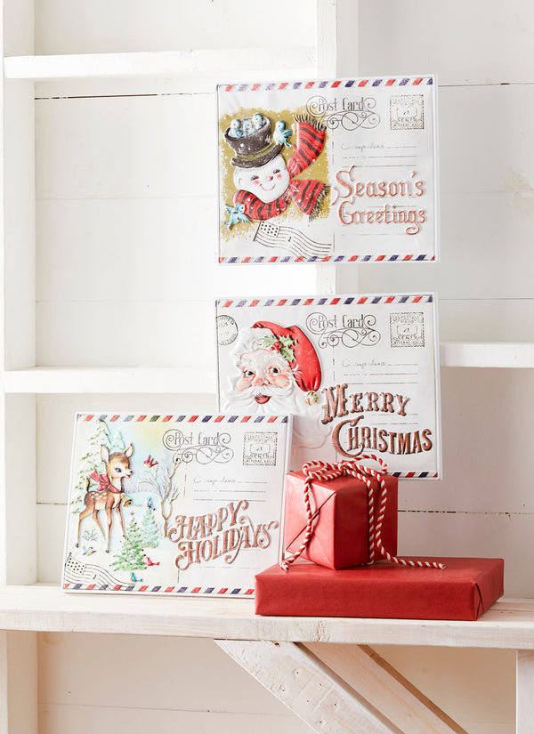 Vintage Postcard Embossed Wall Art