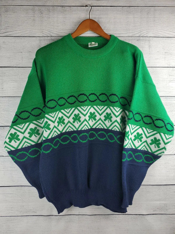 Vintage Men's Blarney Woolen Mills Shamrock Sweater