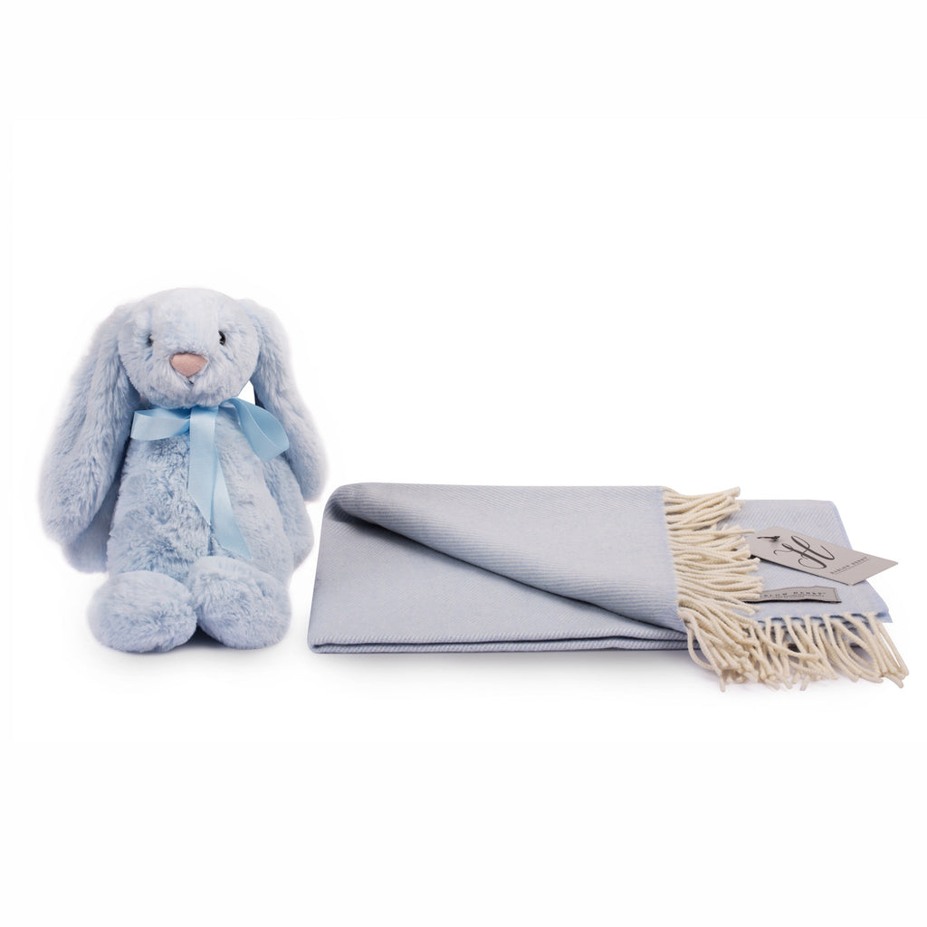 Bashful Bunny & Cashmere Blend Blanket Gift Set