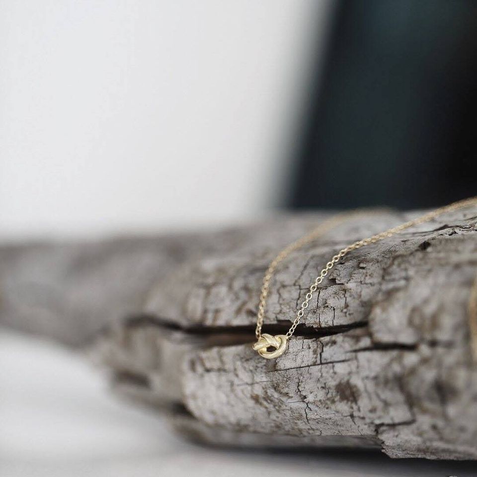 Love Knot 14K Y/G Necklace