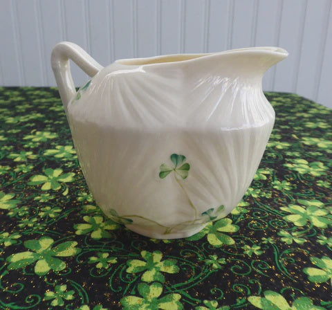 Belleek Shamrock 6th Green Mark Creamer