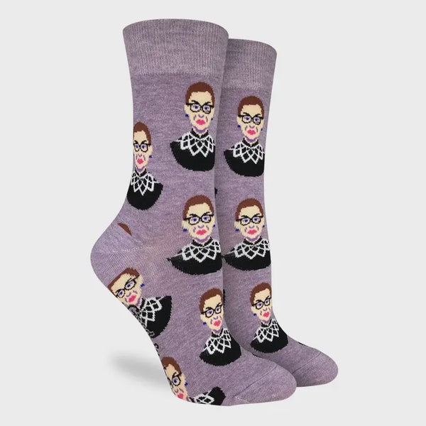 Ruth Bader Ginsburg Purple Socks