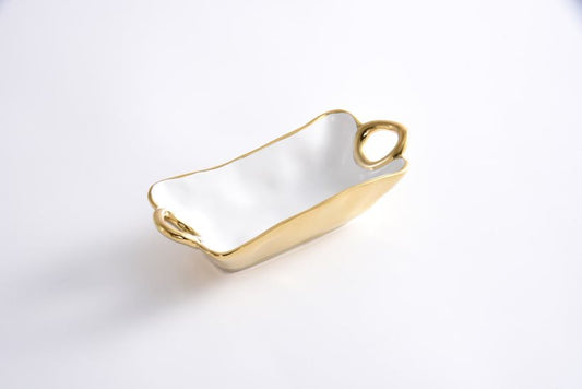 Mini Rectangular Bowl W/ Handles