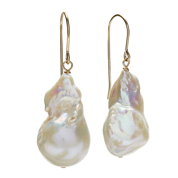 Baroque Pearl White/ Gold Earring