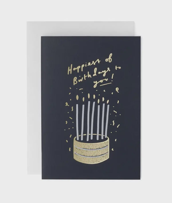 Cake & Tall Birthday Candles Greeting Card