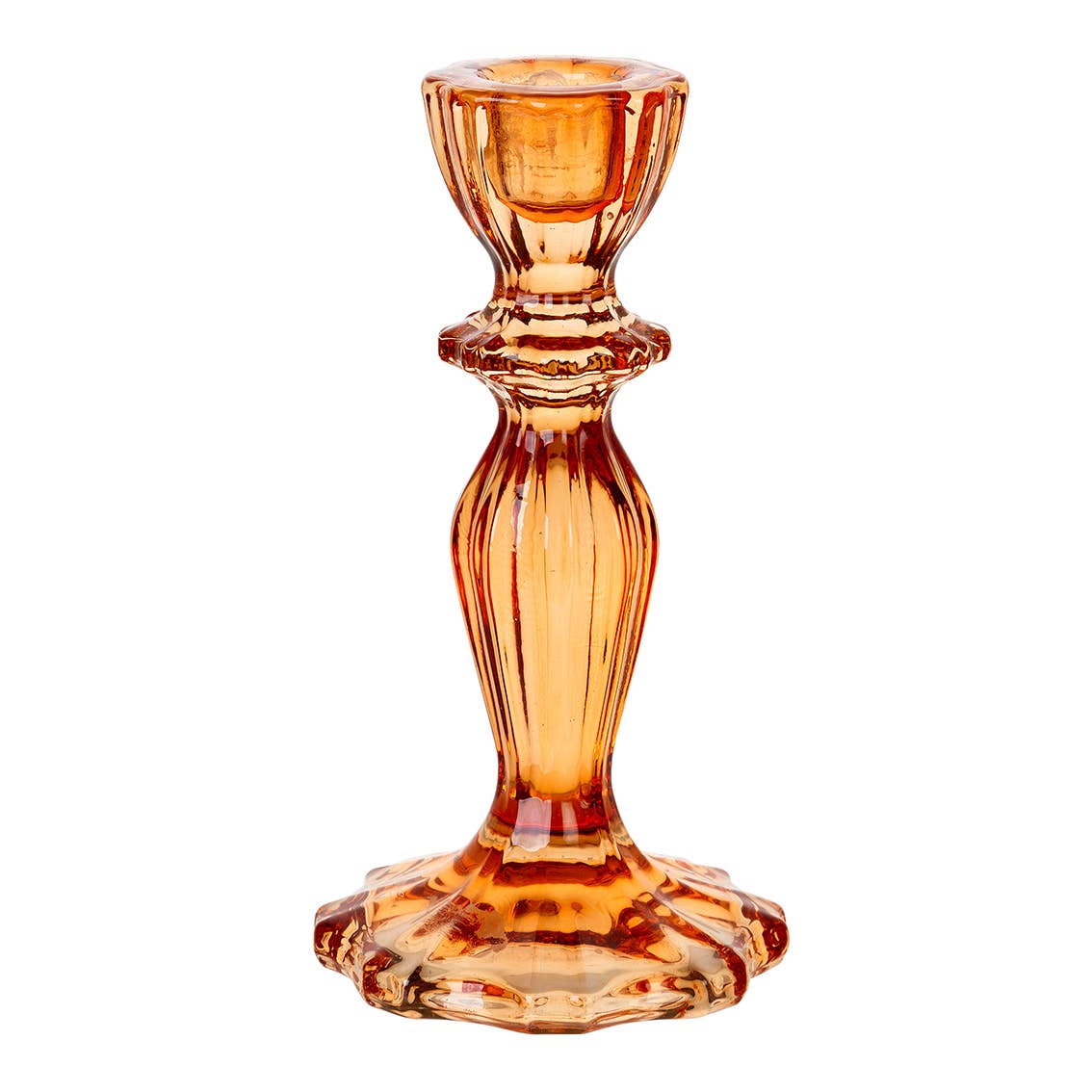 Glass Candlestick Holder
