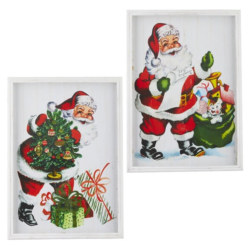 Santa Shadowbox Framed Print