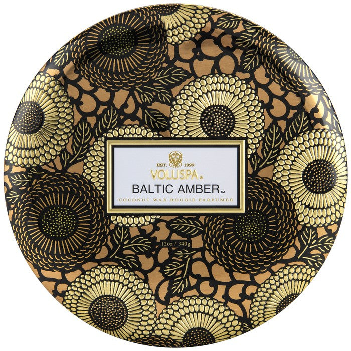 Baltic Amber 3 Wick Tin