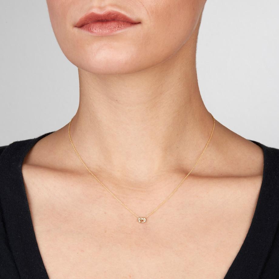 Love Knot 14K Y/G Necklace
