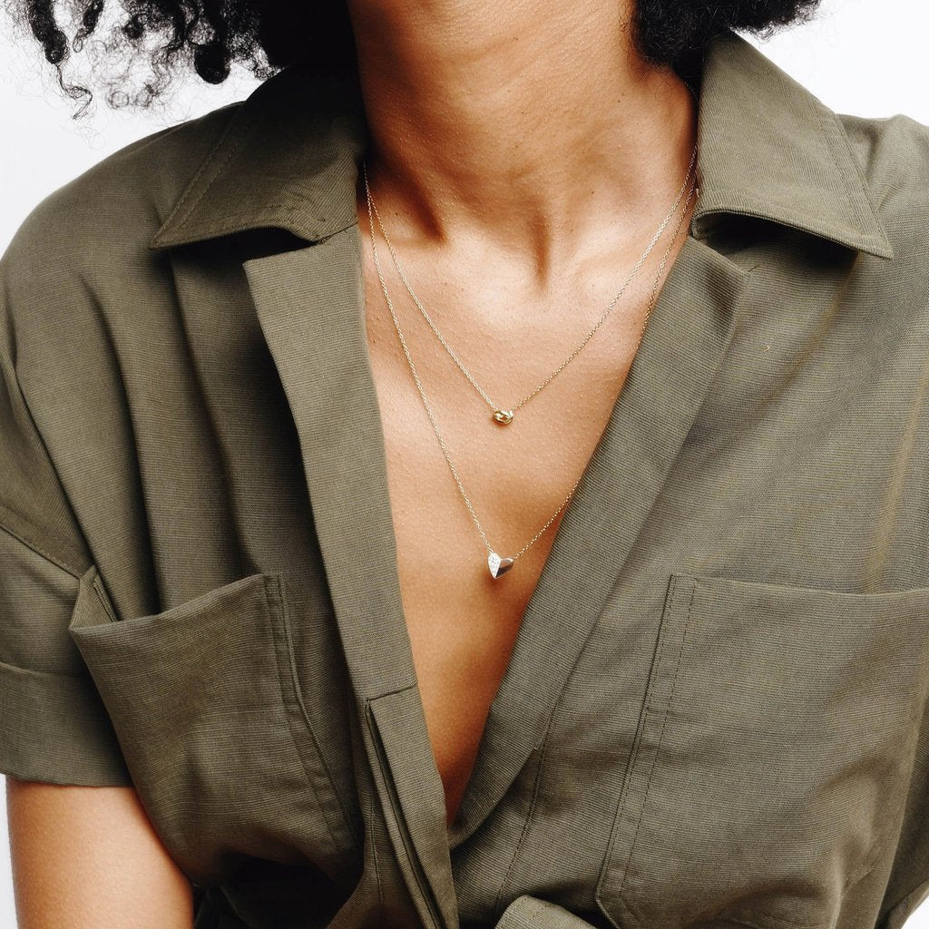 Love Knot 14K Y/G Necklace