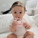 Baby Amber & Gemstone Teething Bracelet Rose