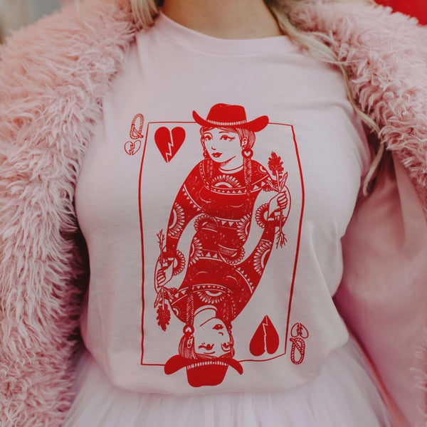 Queen Of Hearts Pink Shirt