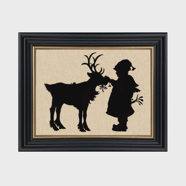 Treats For Reindeer 8"x10"Framed Paper Cut