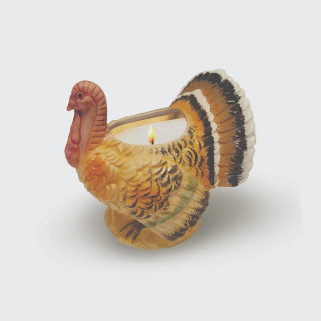 Ceramic Turkey Candle