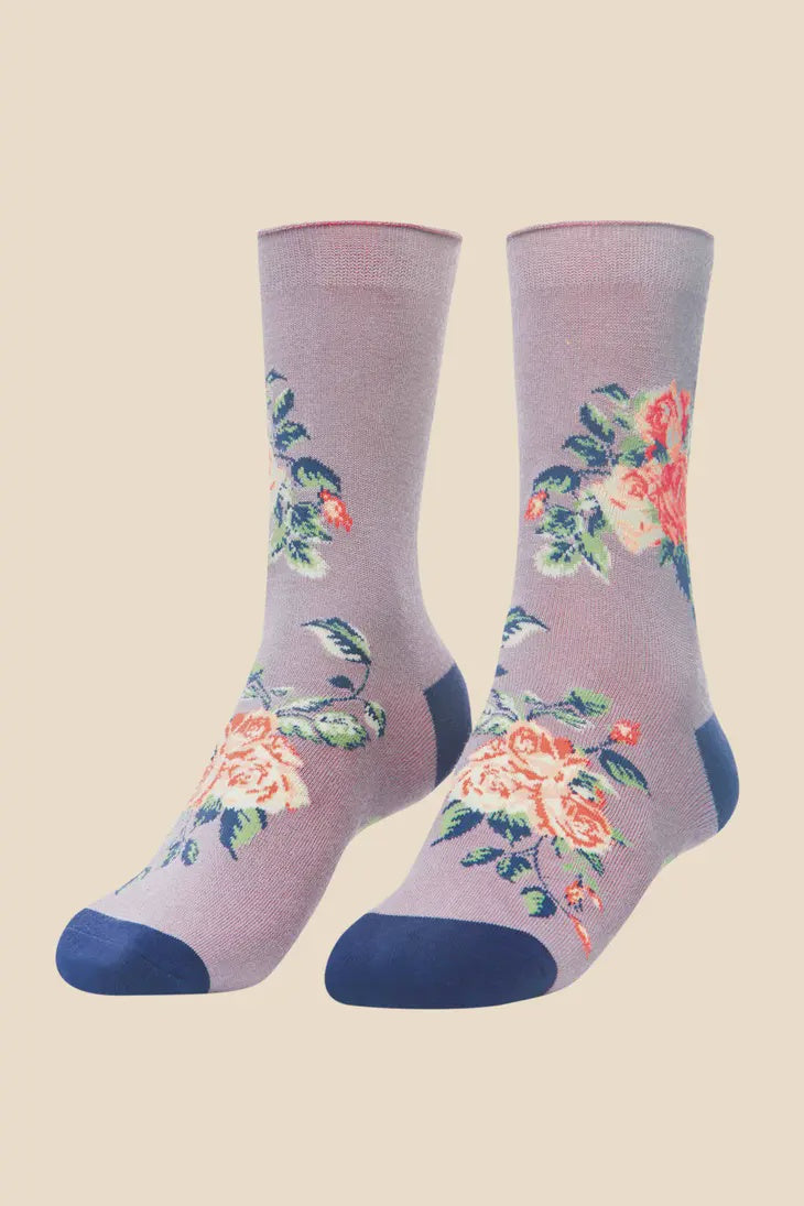Floral Vines Ankle Socks
