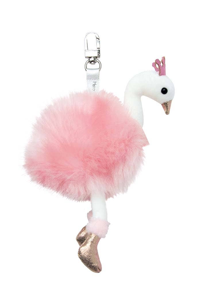 Pink Swan Key Ring