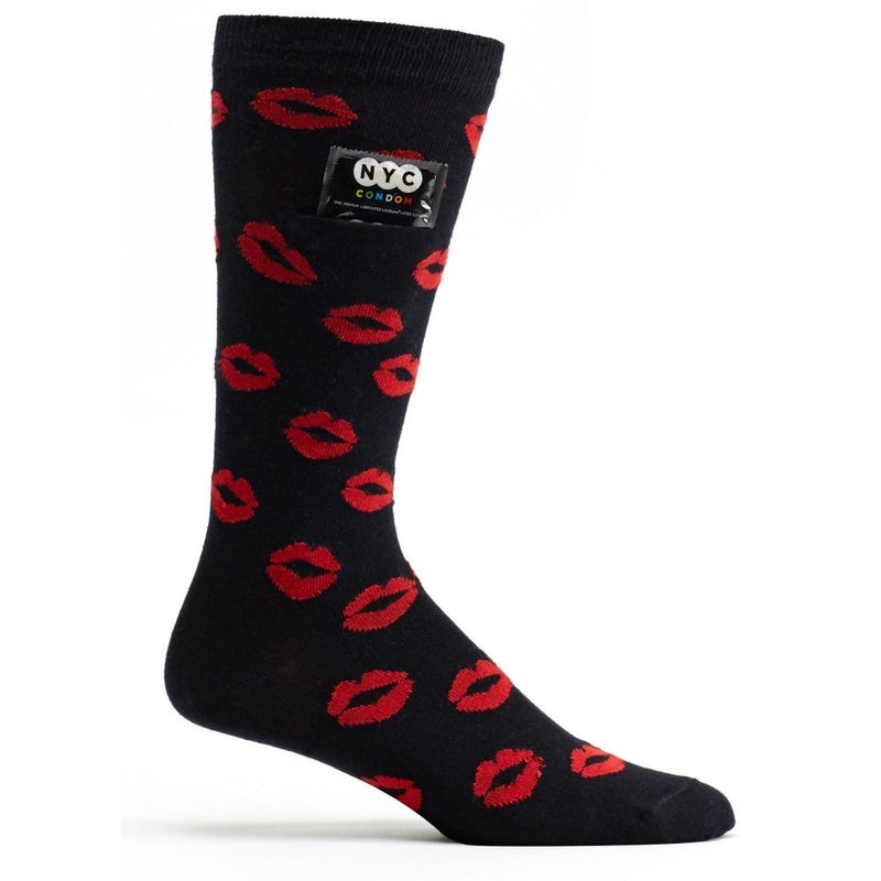 Men's Red Lips Pocket Socks